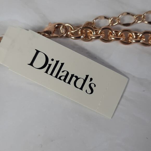 Dillard's Gold & Pearl Beaded Bib Necklace - Picture 4 of 7